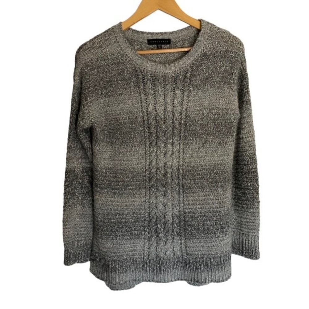 Sanctuary Grey Cable Knit Pullover Sweater XSmall